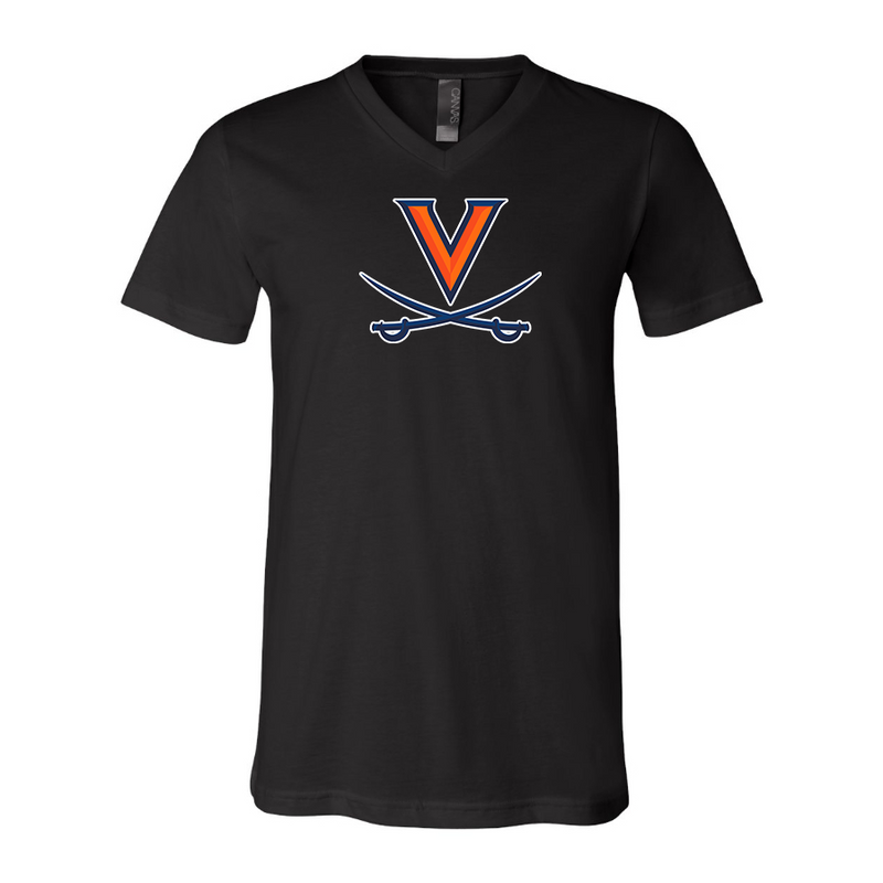 Men's Virginia Cavaliers BELLA + CANVAS - Jersey V-Neck T-Shirt