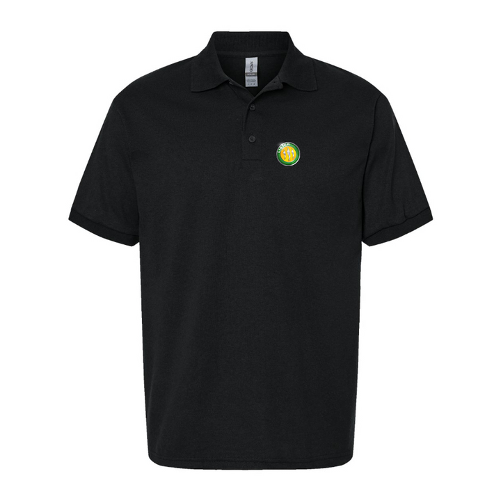 Men's Lister Motor Company Logo Dry Blend Polo - Black