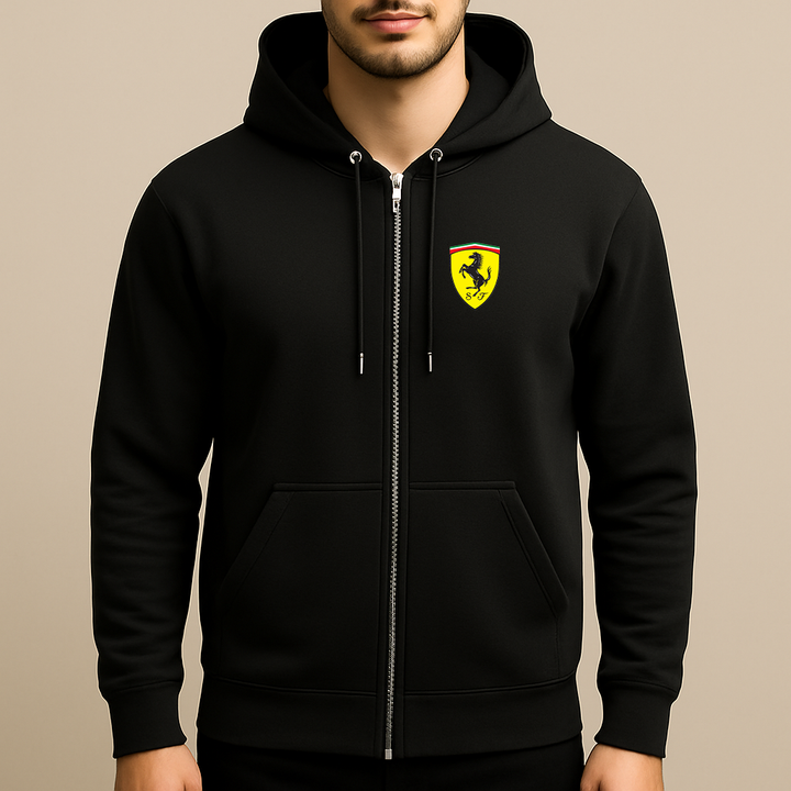 Men’s Ferrari Motorsport Car Zipper Hoodie