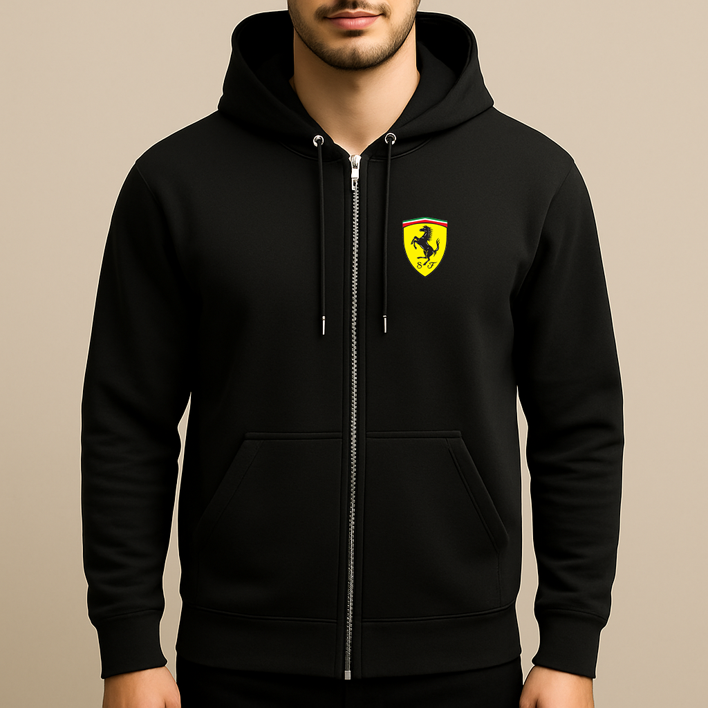 Men’s Ferrari Motorsport Car Zipper Hoodie