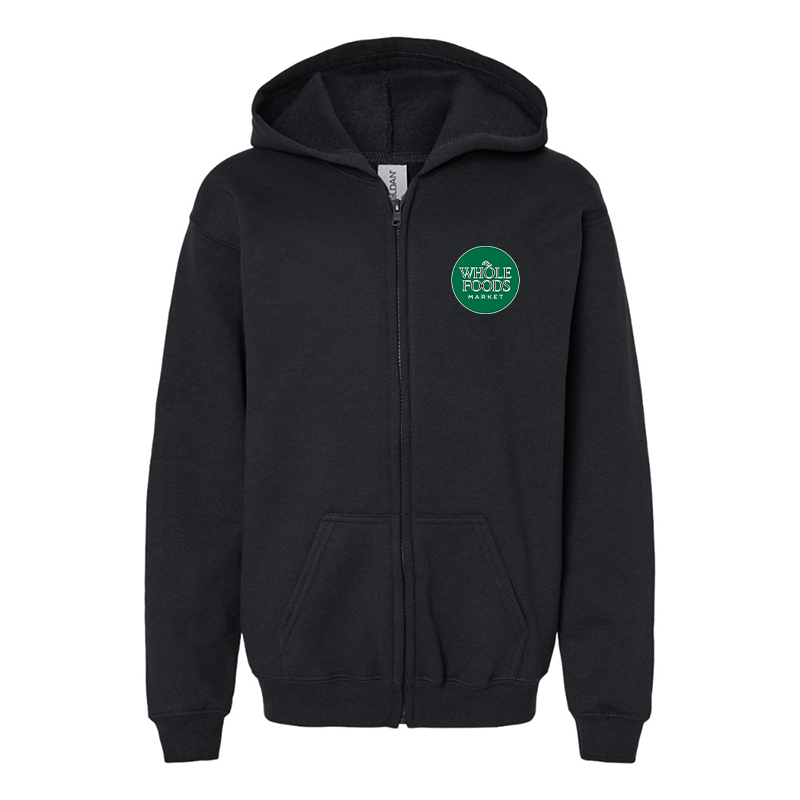 Gildan Heavy Blend Youth Whole Foods Market Full Zip Hooded Sweatshirt