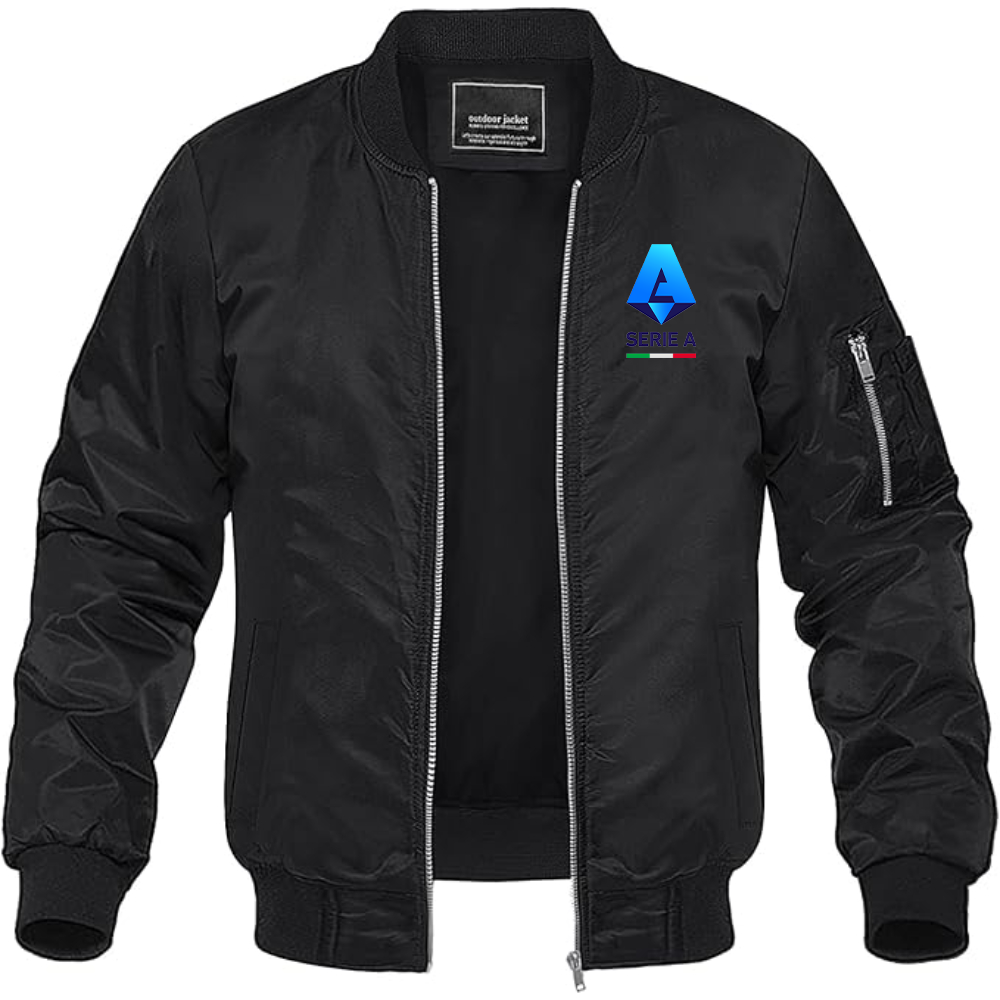 Men's Italian Serie A Logo Lightweight Bomber Jacket