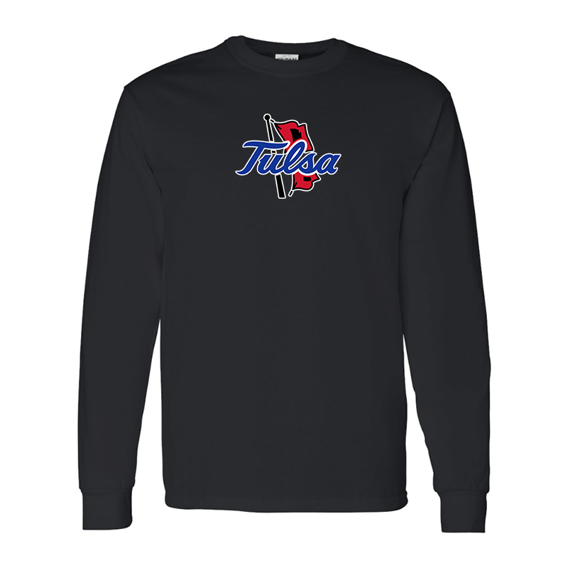 Men's Tulsa Golden Hurricane Gildan Heavy Cotton Long Sleeve T-Shirt