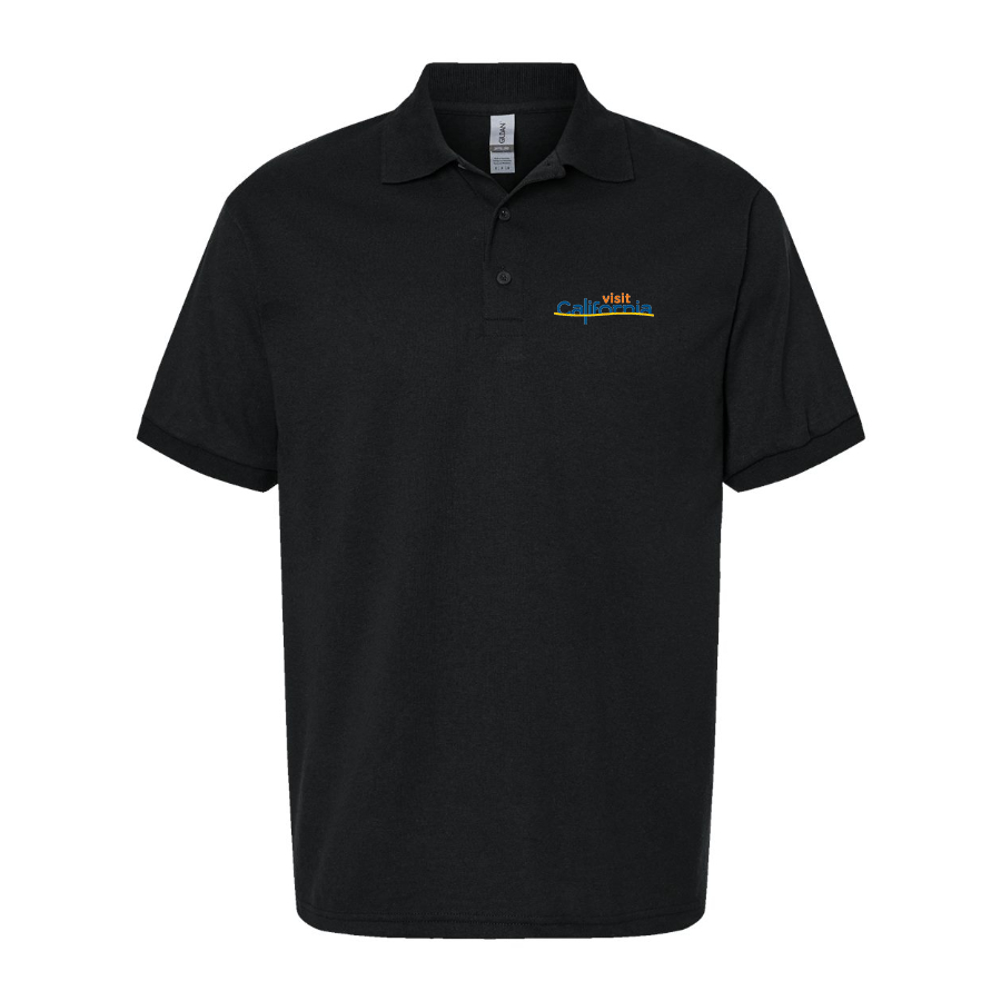 Men's Visit California Dry Blend Polo - Black