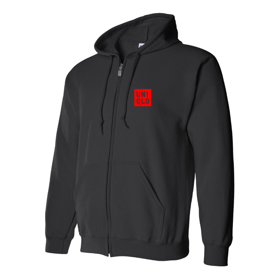 Men's Uniqlo Logo  Zipper Hoodie