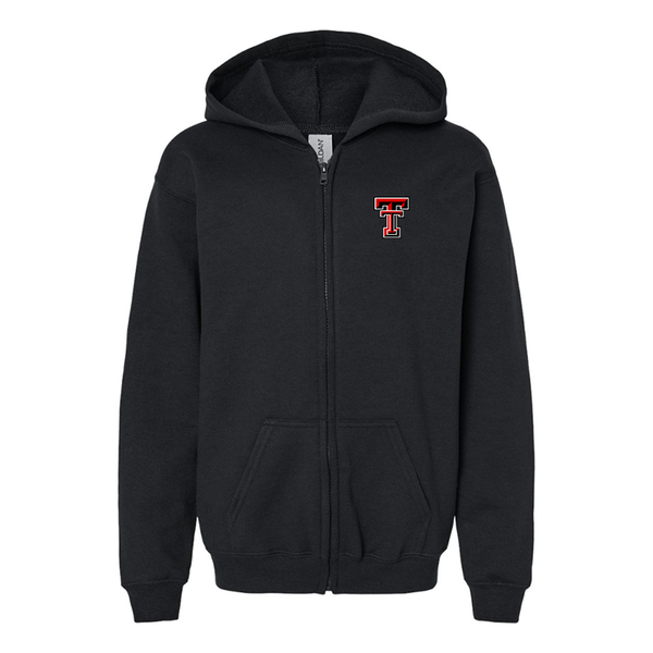 Gildan Heavy Blend YouthTexas Tech Red Raiders Full Zip Hooded Sweatshirt