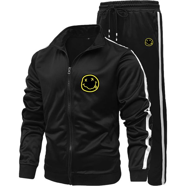 Men's Nirvana Yellow and Black Face Dri-Fit TrackSuit