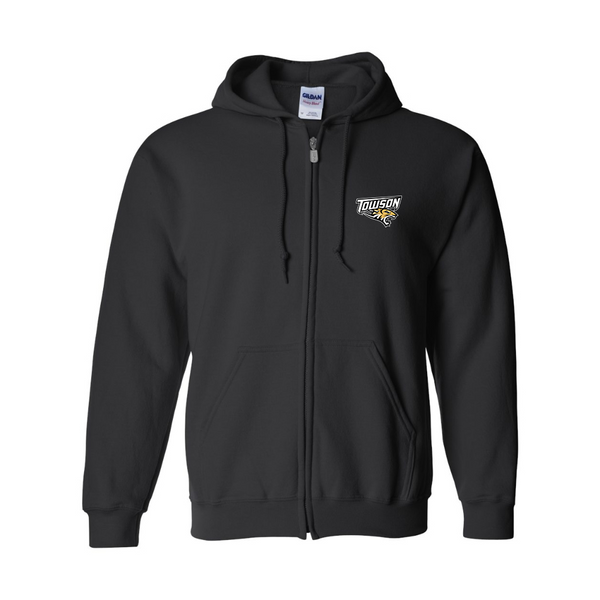 Men's Towson Tigers JERZEES NuBlend Full-Zip Hooded Sweatshirt