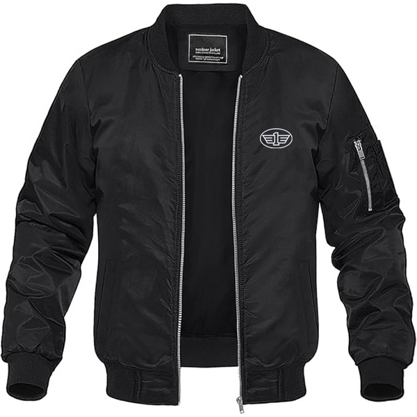 Men's FAW Logo Lightweight Bomber Jacket Windbreaker Softshell Varsity Jacket Coat