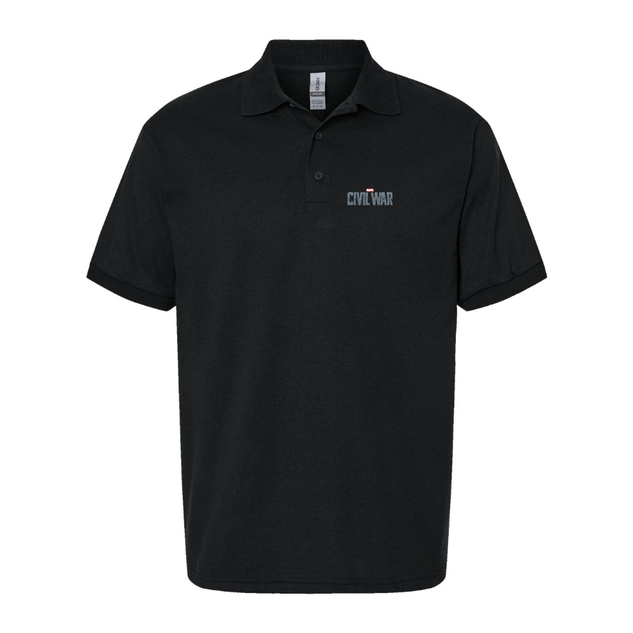Men's Marvel Civil War Logo Dry Blend Polo