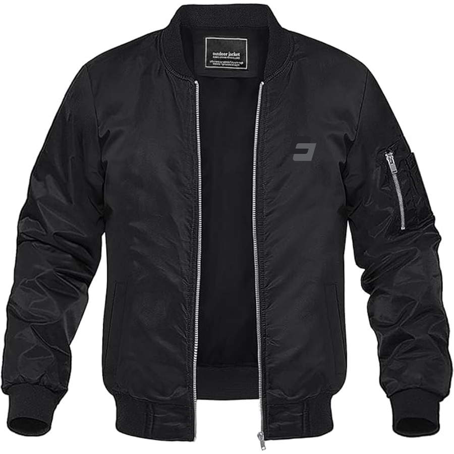 Men's DSD Logo Lightweight Bomber Jacket Windbreaker Softshell Varsity Jacket Coat