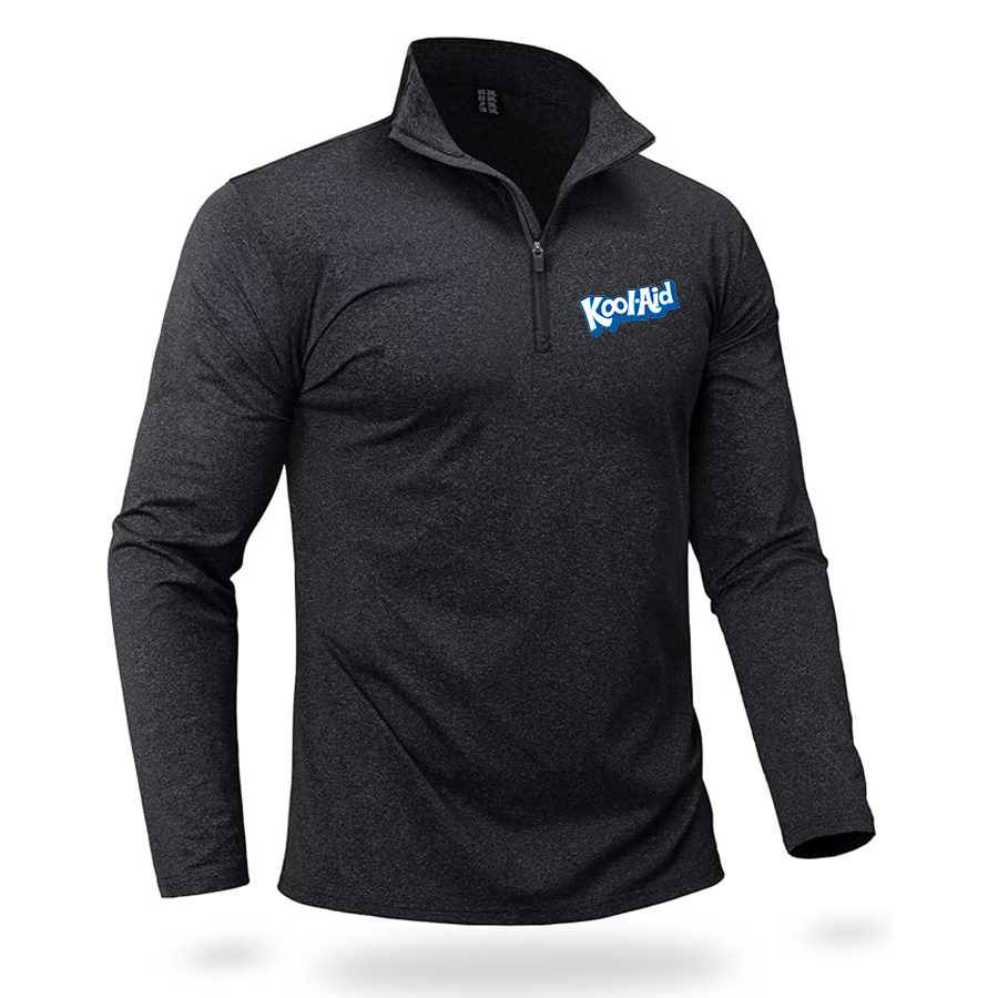 Men's Kool_aid_brand Boladeci Men_s Quarter Zip Pullover Premium Fleece Lined Heather Long Sleeve Golf Shirts Midweight 1_4 Half Zip Sweatshirts