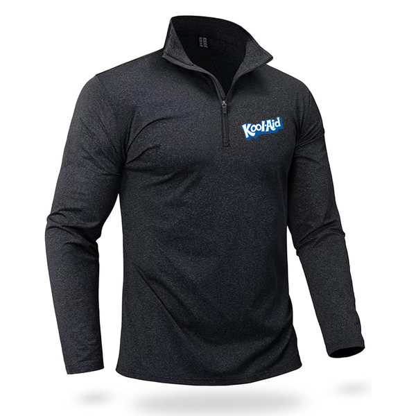 Men's Kool_aid_brand Boladeci Men_s Quarter Zip Pullover Premium Fleece Lined Heather Long Sleeve Golf Shirts Midweight 1_4 Half Zip Sweatshirts