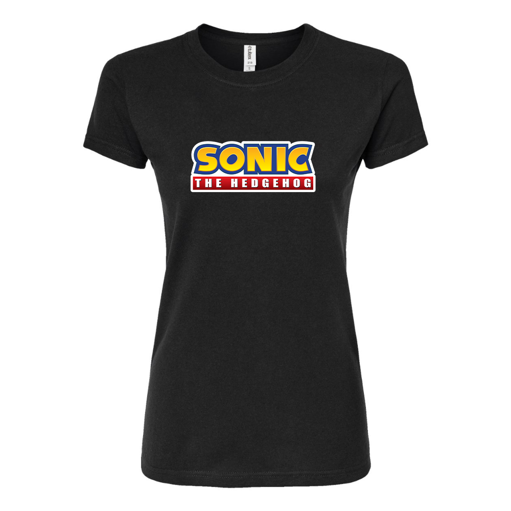 Women's Sonic The Hedgehog Cartoon Round Neck T-Shirt