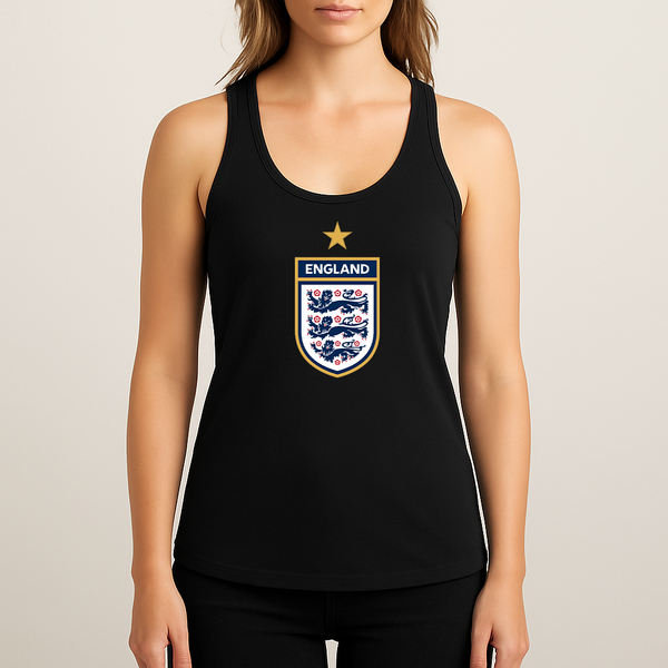 Women's England National Soccer Team  Racerback Tank Top