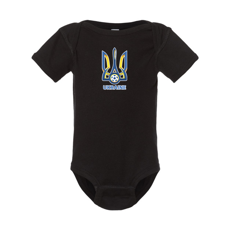 Ukraine National Football Soccer Team Rabbit Skins Infant Baby Rib Bodysuit