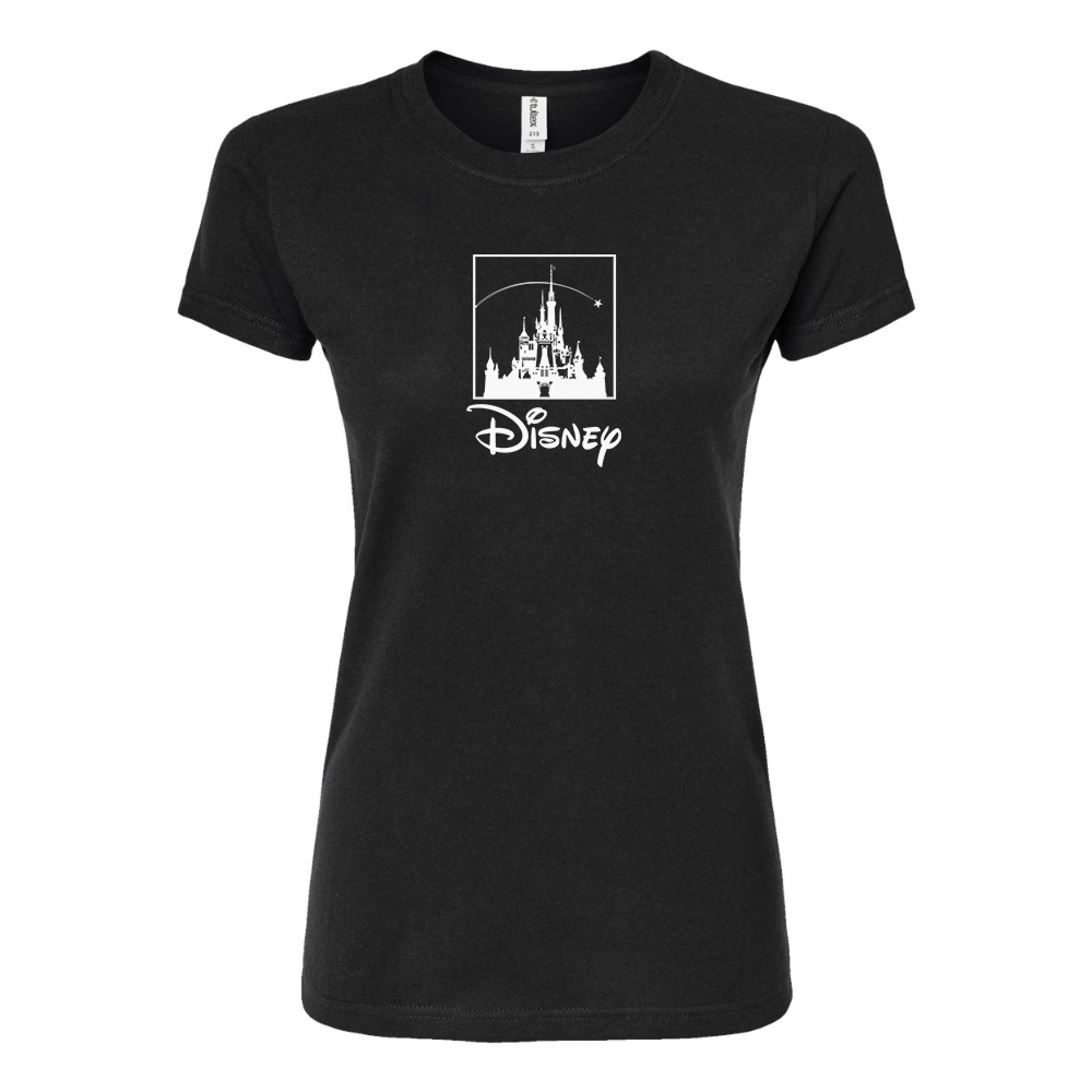 Women's Walt Disney Cartoon  Round Neck T-Shirt