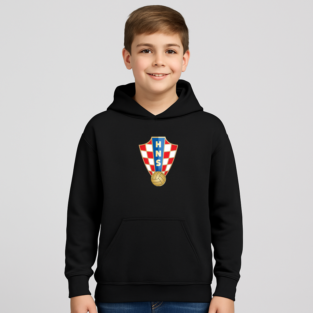 Youth Kids Croatia National Soccer Team Pullover Hoodie