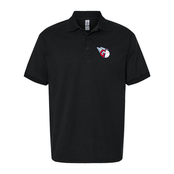 Men's Cleveland Guardians Logo Dry Blend Polo - Black