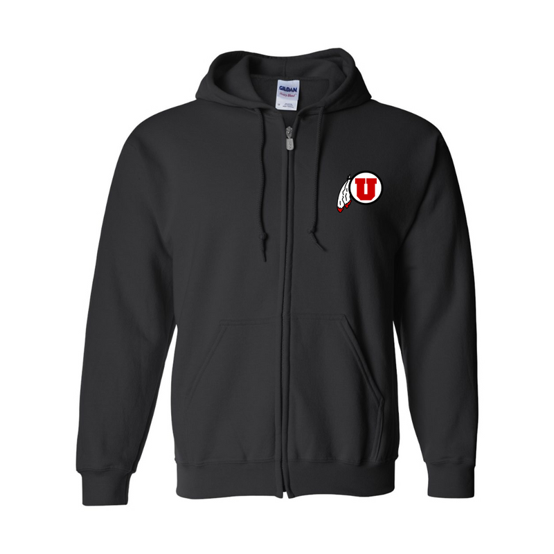 Men's Utah Utes JERZEES NuBlend Full-Zip Hooded Sweatshirt