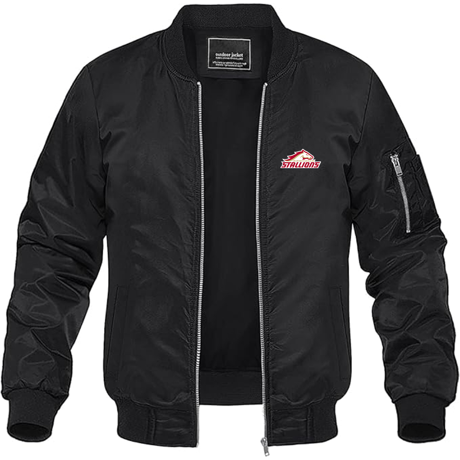 Men's Birmingham Stallions Logo Lightweight Bomber Jacket