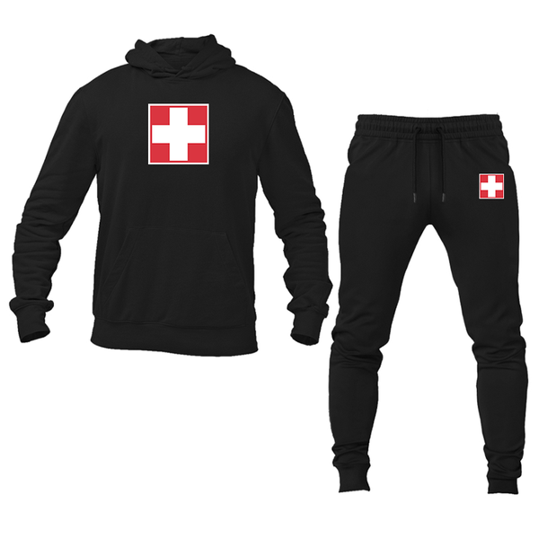 Men's Switzerland National Football Soccer Team  Hoodie Joggers Set