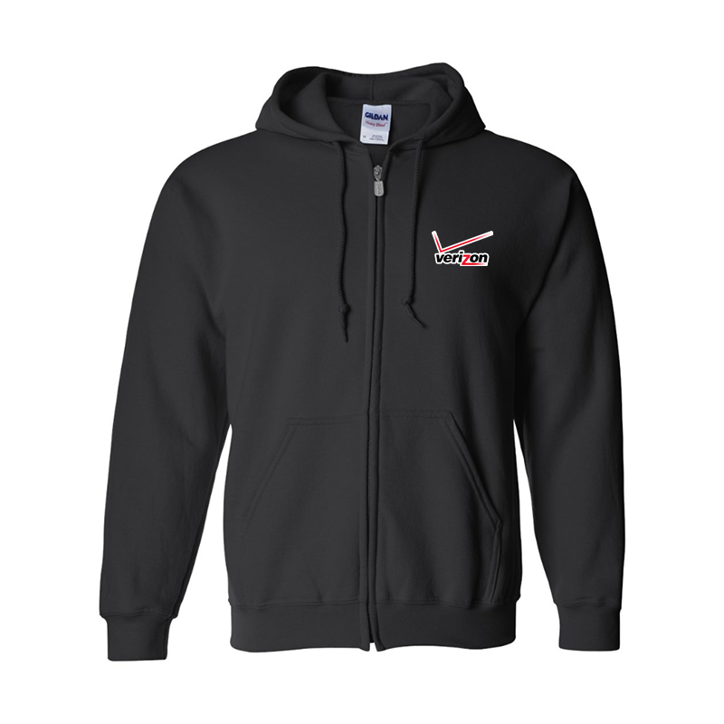 Men's  Verizon Wireless Gildan  Heavy Blend Full Zip Hooded Sweatshirt