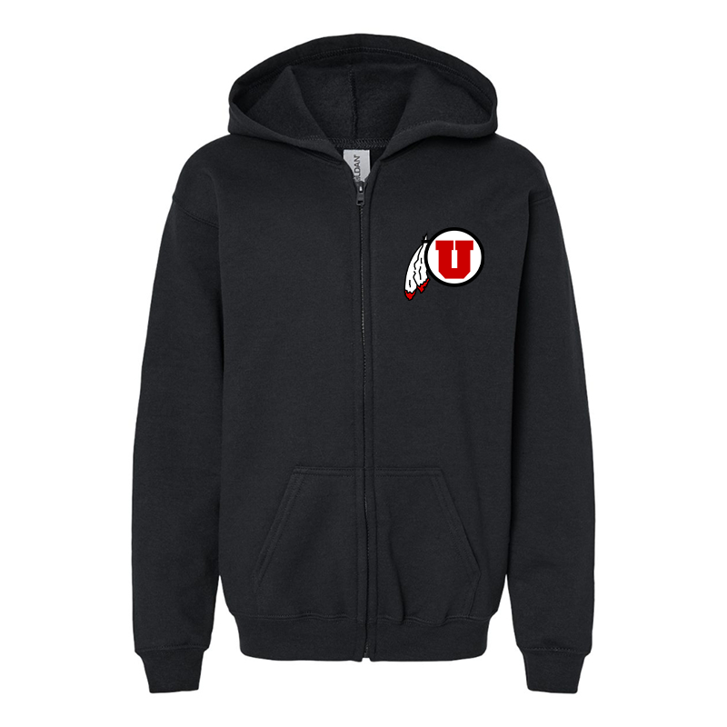 Gildan Heavy Blend Youth  Utah Utes Full Zip Hooded Sweatshirt