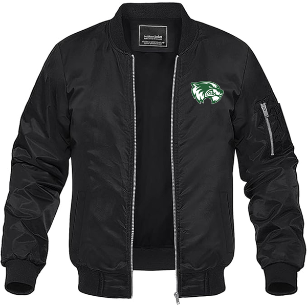 Men's Utah Valley Wolverines Lightweight Bomber Jacket Windbreaker Softshell Varsity Jacket Coat
