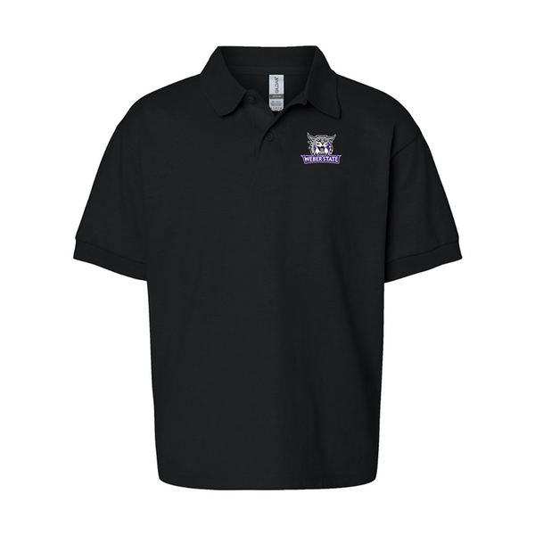 Youth  Weber State Wildcats Gildan Dry Blend Jersey Polo