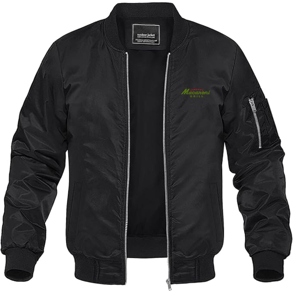 Men's  Romano_s Macaroni Grill  Logo Lightweight Bomber Jacket Windbreaker Softshell Varsity Jacket Coat