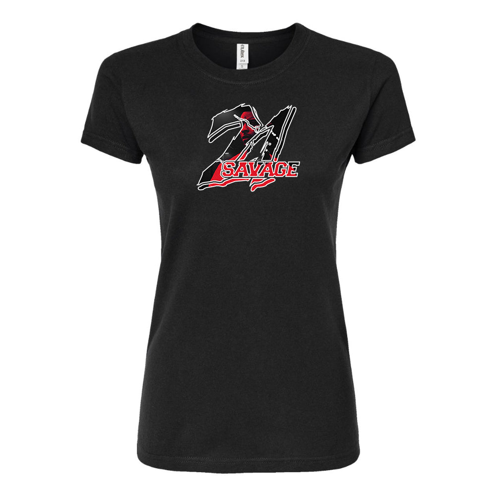 Women's 21 Savage Music Round Neck T-Shirt