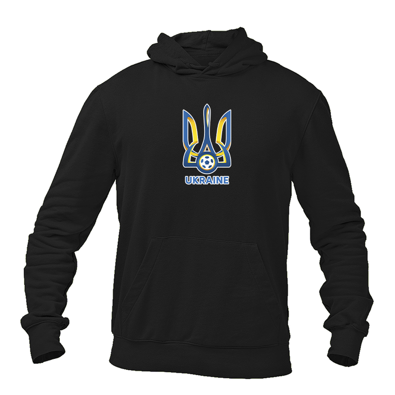 Men's Ukraine National Football Soccer Team Softstyle Midweight Hooded Sweatshirt