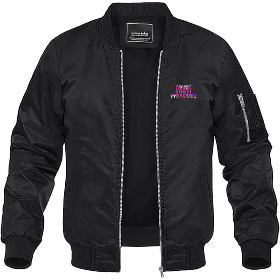 Men's Manic Street Preachers Logo Lightweight Bomber Jacket