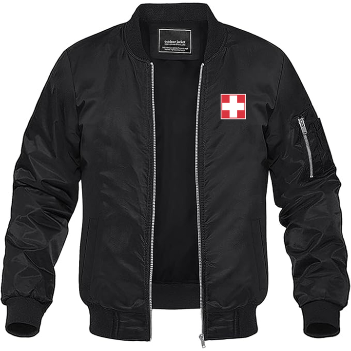 Men's Switzerland National Football Soccer Team Lightweight Bomber Jacket