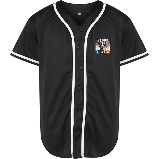 Men's Goku Fire Dragon Ball Z Cartoon Baseball Jersey