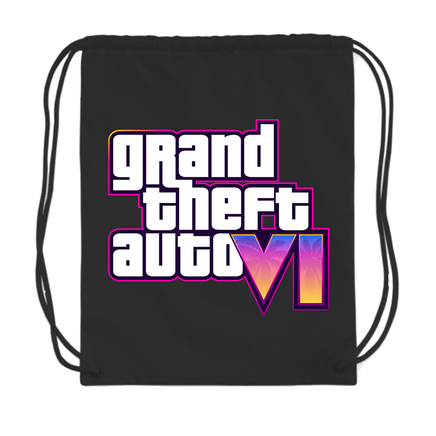 GTA 6 Grand Theft Auto VI Drawstring Bag Game