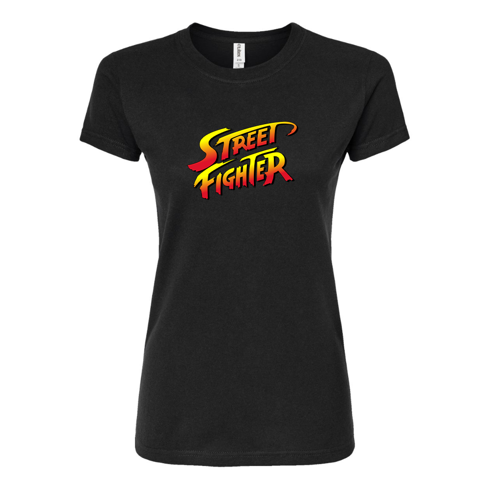 Women's Street Fighter Game Round Neck T-Shirt