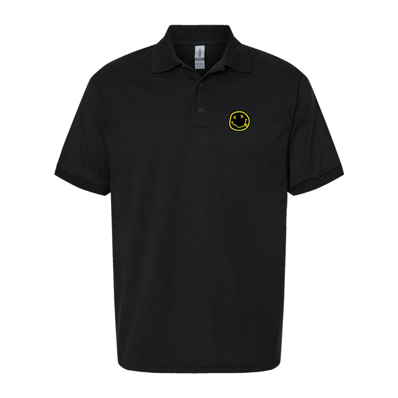 Men's Nirvana Yellow and Black Face Dry Blend Jersey Polo