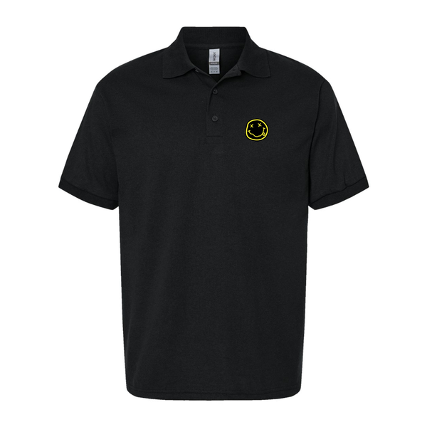 Men's Nirvana Yellow and Black Face Dry Blend Jersey Polo