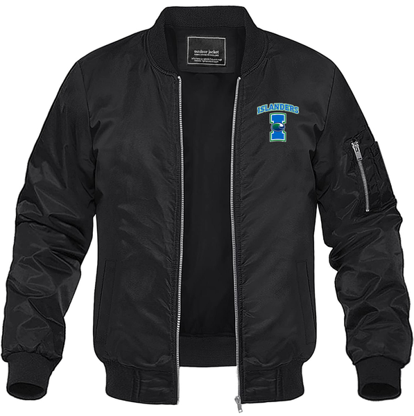 Men's  Texas AM CC Islanders  Lightweight Bomber Jacket Windbreaker Softshell Varsity Jacket Coat
