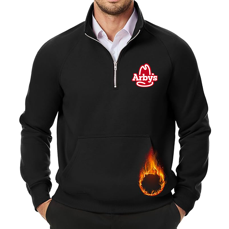 Men's Arbys JMIERR Quarter Zip Pullover Heavy Sweatshirts Warm Fleece Sweatshirt Polo Shirt with Pockets