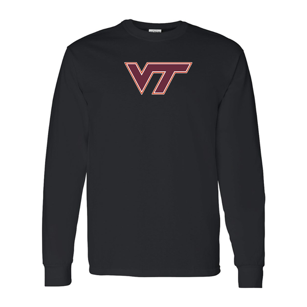Men's Virginia Tech Hokies  Gildan Heavy Cotton Long Sleeve T-Shirt