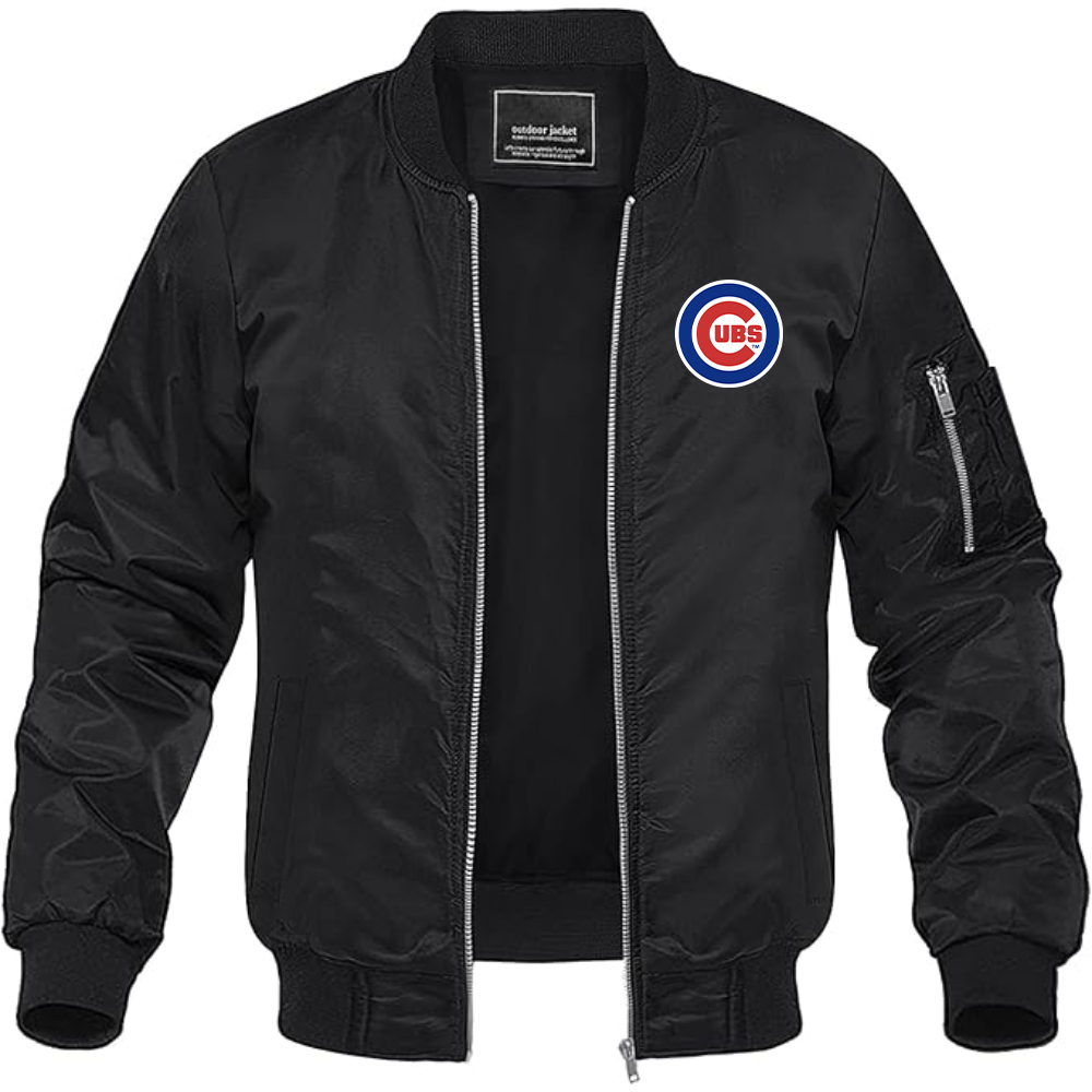 Men's Chicago Cubs Logo Lightweight Bomber Jacket