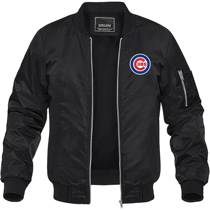 Men's Chicago Cubs Logo Lightweight Bomber Jacket