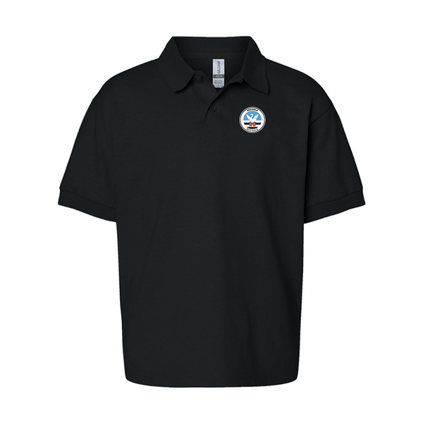 Youth Swansea City Soccer Gildan Dry Blend Jersey Polo