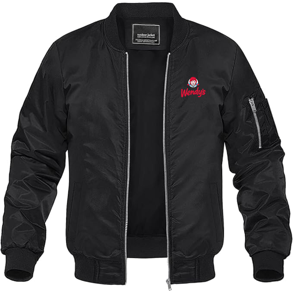 Men's  Wendy_s  Lightweight Bomber Jacket Windbreaker Softshell Varsity Jacket Coat