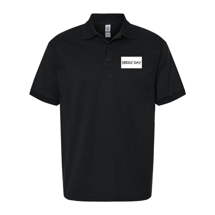 Men's Green Day Logo Dry Blend Polo - Black