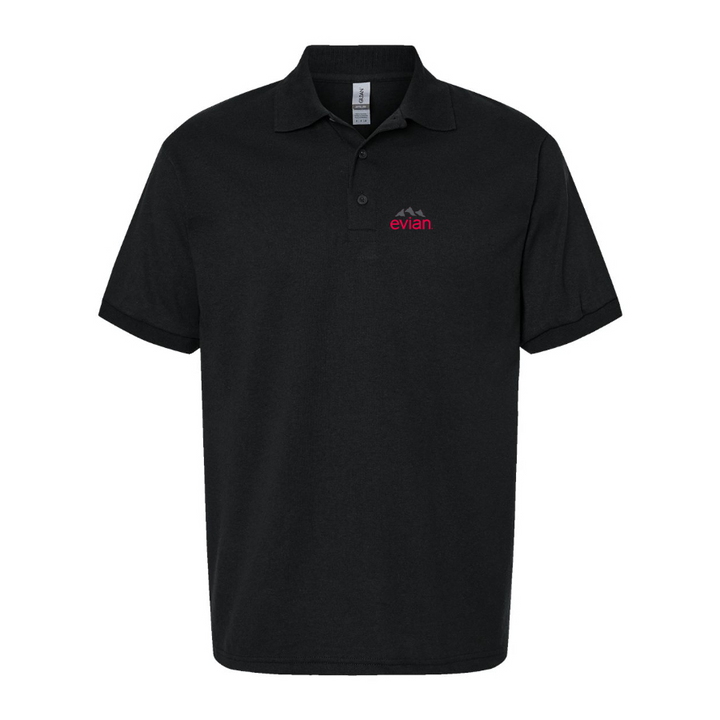 Men's Evian Logo Dry Blend Polo - Black