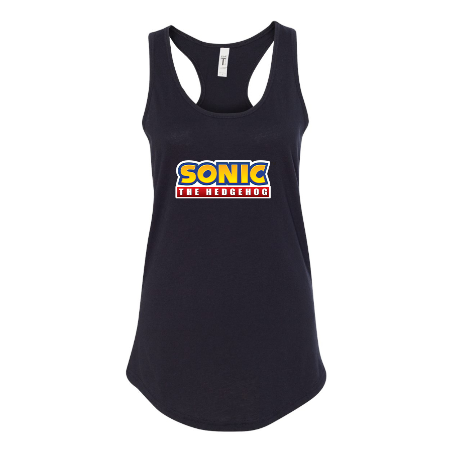 Women's Sonic The Hedgehog Cartoon Racerback Tank Top